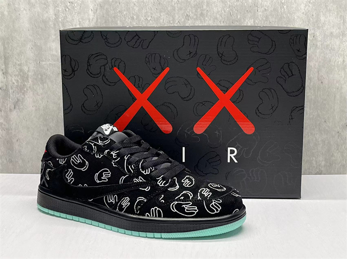 Women Running Weapon Air Jordan x Travis Scott Black Shoes 491